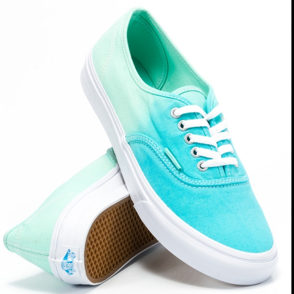 Vans | Blue Green Ombre Lace Up Sneakers